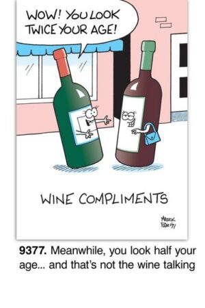 Wine Compliments Birthday Card