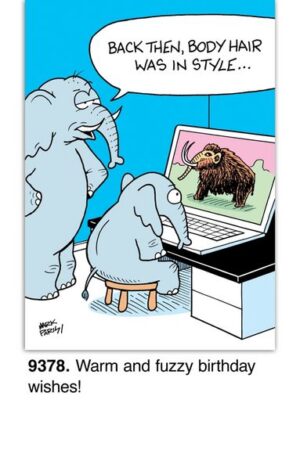 Body Hair In Style Birthday Card