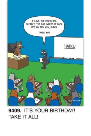 It's My Bed B*tch Haiku Birthday Card