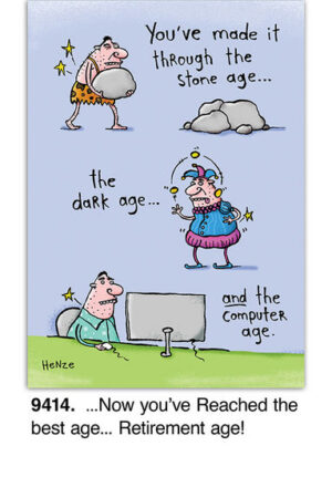 You've Made It Through The Stone Age Retirement Card